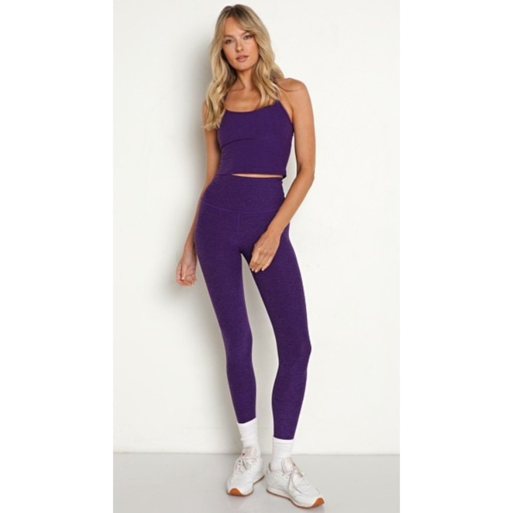Beyond‎ Yoga Leggings Women XS Purple Space Dye High Waisted Spacedye Slimming